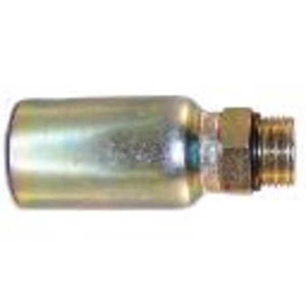 Hydraulic Crimp Hose Fittings (Male O-Ring Rigid) - ME10K-06-08: 3/8 I.D., 3/4-16 Thread, Bailey, Mfr#: 472180